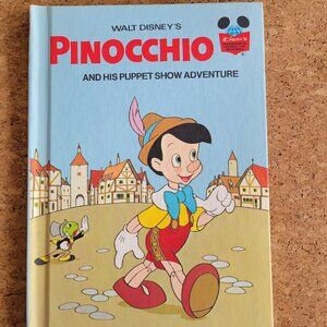 Vintage Hardcover Storybook Walt Disney's Pinocchio 1973